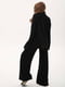 Чорний вовняний костюм у рубчик: светр і штани-палаццо | 6791152 | фото 2