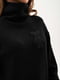 Чорний вовняний костюм у рубчик: светр і штани-палаццо | 6791152 | фото 5