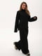 Чорний вовняний костюм у рубчик: светр і штани-палаццо | 6791152 | фото 6