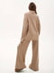 Бежевый шерстяной костюм в рубчик: свитер и брюки-палаццо | 6791153 | фото 2