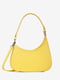 Жовта шкіряна сумка-багет | 6795400 | фото 2