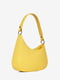 Жовта шкіряна сумка-багет | 6795400 | фото 3