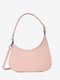 Світло-рожева шкіряна сумка-багет | 6795402 | фото 2