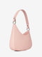 Светло-розовая кожаная сумка-багет | 6795402 | фото 3