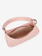 Світло-рожева шкіряна сумка-багет | 6795402 | фото 4