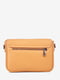 Светло-оранжевая кожаная сумка с широким ремешком | 6795406 | фото 3
