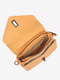 Светло-оранжевая кожаная сумка с широким ремешком | 6795406 | фото 4