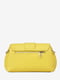 Шкіряна сумка через плече кольору лимон | 6795409 | фото 3