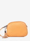 Кожаная сумка через плечо светло-оранжевого оттенка | 6795412 | фото 2