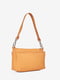 Кожаная сумка оранжевого цвета с двумя ремешками | 6795415 | фото 3