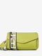Салатовая кожаная сумка на широком ремешке | 6795439 | фото 2