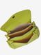 Салатовая кожаная сумка на широком ремешке | 6795439 | фото 4
