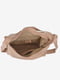 Шкіряна сумка-шопер пудрового кольору | 6795454 | фото 4