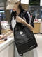 Чорний рюкзак з принтом ромашка | 6795599 | фото 3