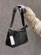 Чорна сумка-багет з нейлону | 6795630 | фото 2