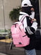 Рожевий великий текстильний рюкзак | 6795634 | фото 3