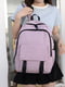 Рожевий текстильний рюкзак з кишенями | 6795641 | фото 4