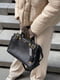 Чорна сумка-тоут з додатковим ремінцем | 6795701 | фото 3