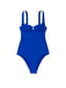Синій суцільний купальник з зав’язками на спині | 6795899 | фото 3