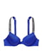 Купальник роздільний синій зі стразами Bikini Shine Strap Sexy Tee Push Up Blue OAR Logo Set: бюстгальтер і труси | 6795944 | фото 5