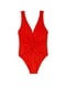 Червоний суцільний купальник з збіркою на талії | 6796044 | фото 3