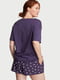 Фіолетова піжама: футболка і шорти | 6796082 | фото 2