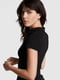 Чорна футболка-поло Cotton Short-Sleeve Polo S | 6796083 | фото 2