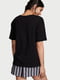 Піжама бавовняна чорна: футболка і шорти | 6796085 | фото 2