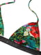 Роздільний різнокольоровий купальник з квітковим принтом та стразами Shine Strap Triangle Bikini: бюстгальтер і труси | 6796101 | фото 3