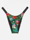 Роздільний різнокольоровий купальник з квітковим принтом та стразами Shine Strap Triangle Bikini: бюстгальтер і труси | 6796101 | фото 4