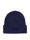 Темно-синя шапка Rib knit beanie  | 6796104 | фото 2