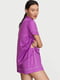 Піжама сатинова фіолетова: сорочка і шорти | 6796119 | фото 2
