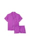 Піжама сатинова фіолетова: сорочка і шорти | 6796119 | фото 3