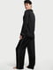 Піжама чорна: сорочка і штани | 6796173 | фото 2