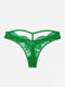 Мереживні труси-стрінги Very Sexy Shine Strap Panty зі стразами зелені | 6796230 | фото 2