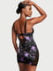 Чорна нічна сорочка з принтом Stretch Satin Corset Mini Dress | 6796253 | фото 2