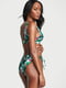 Купальник роздільний зелений в квітковий принт Swim Mix-and-Match Plunge Bikini: бюстгальтер і труси | 6796299 | фото 2