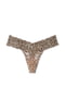 Труси-стрінги коричневі в принт Lace Side Lace-Up Thong Panty | 6796326 | фото 4