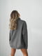 Сірий оверсайз светр з написом “Гарний теплий светр” | 6796422 | фото 5