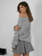 Сірий оверсайз пуловер | 6796425 | фото 5