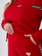 Червоний костюм з лампасами: світшот та штани вільного крою | 6796583 | фото 6