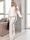 Білий костюм з лампасами: світшот та штани вільного крою | 6796585 | фото 3