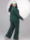 Зелений костюм на флісі: худі та брюки з фіксованими стрілками | 6796588 | фото 3