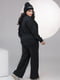 Чорний костюм на флісі: худі та штани з фіксованими стрілками | 6796589 | фото 4