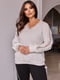 Ангоровый пуловер молочного цвета с кружевной отделкой | 6796605 | фото 2
