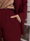 Бордовий класичний костюм: жакет та укорочені штани | 6796619 | фото 3