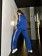 Синій костюм з лампасами: толстовка та штани вільного крою | 6796633 | фото 3