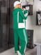 Зелений костюм з лампасами: толстовка та штани вільного крою | 6796636 | фото 4