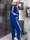Синий костюм з лампасами: толстовка и брюки свободного кроя | 6796638 | фото 3