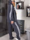 Сірий костюм з лампасами: толстовка та штани вільного крою | 6796639 | фото 4